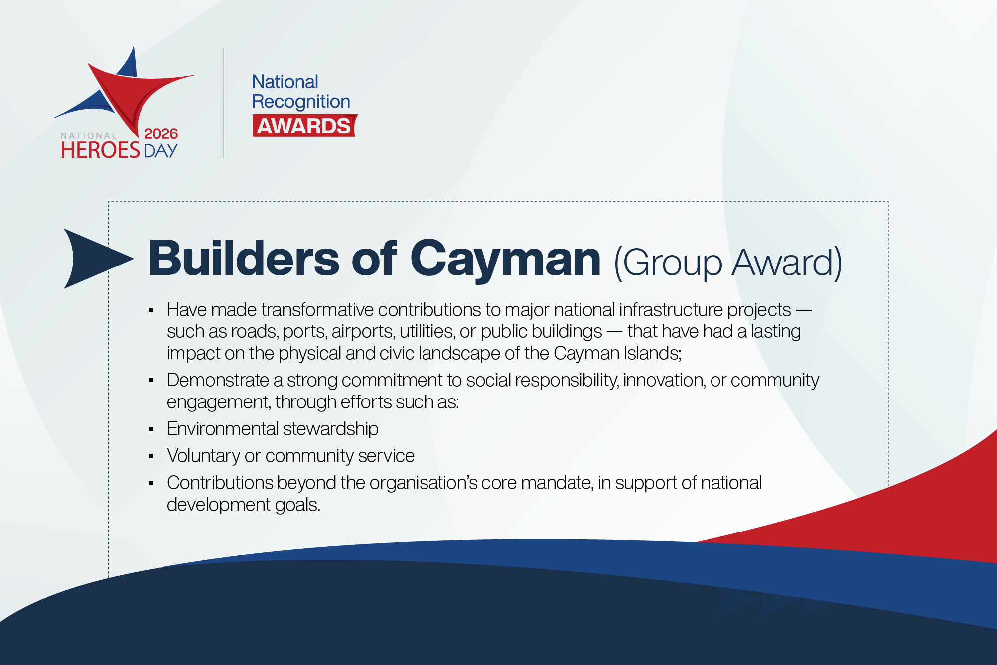 Cayman Islands National Heores Day awards now called National Recognition Awards 2026.