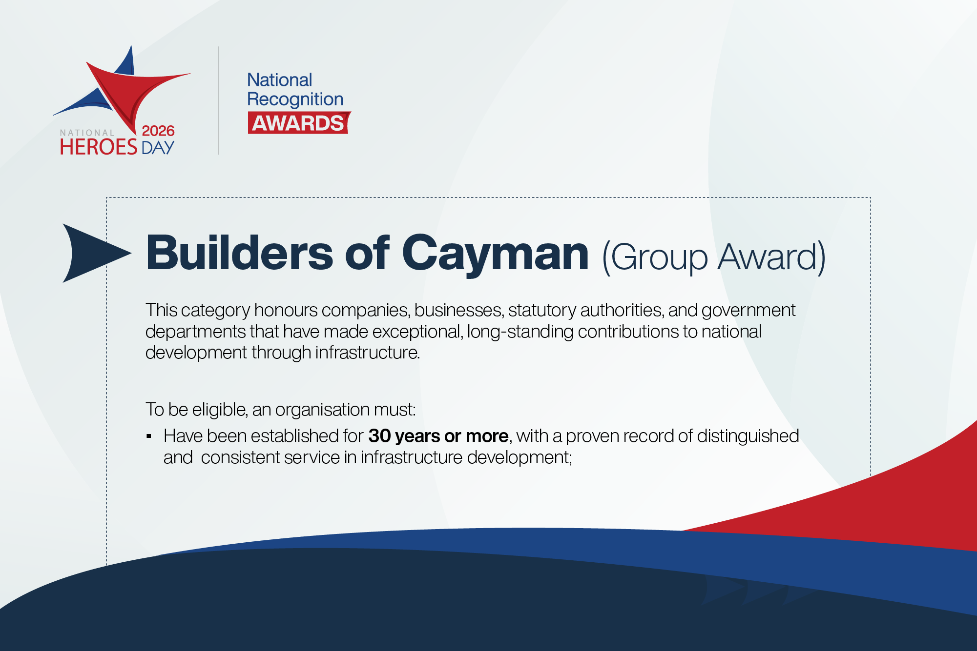 Cayman Islands National Heores Day awards now called National Recognition Awards 2026.